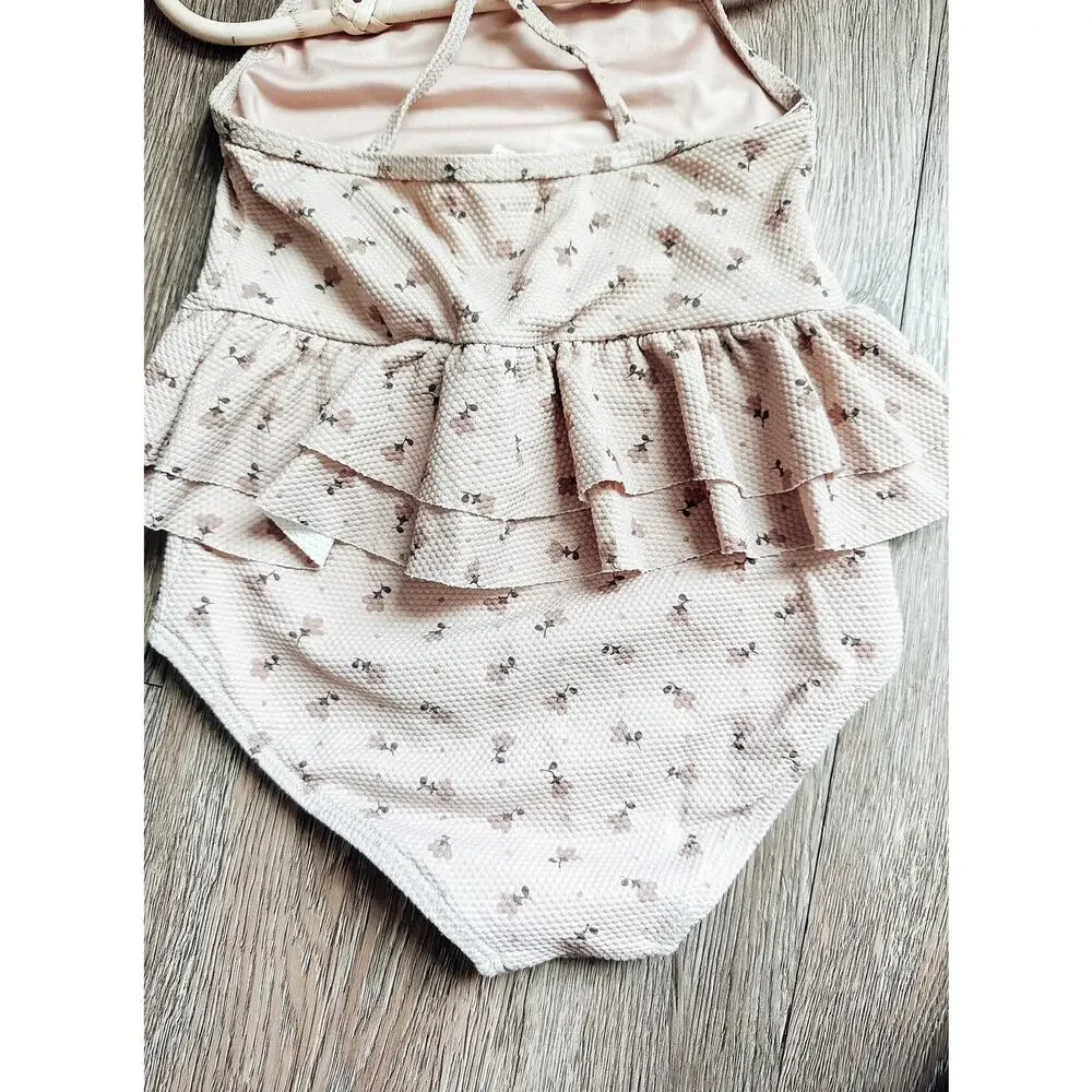 Quincy Mae Blooming Floral Flutter Peplum Swimsuit 4/5